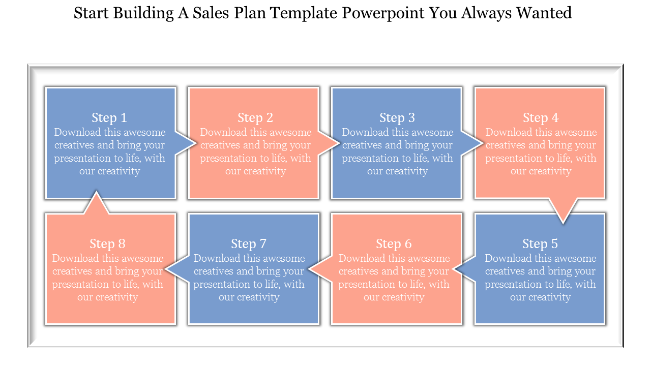 Free - Creative Sales Plan Template PowerPoint Slide